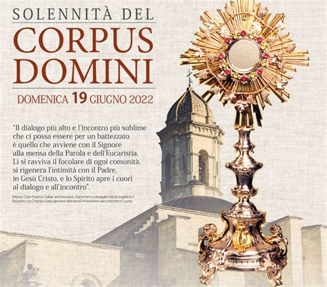 Solennit Del Corpus Domini E Processione Eucaristica Arcidiocesi Di Sassari Sito Ufficiale
