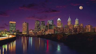 Philadelphia Twilight Pennsylvania Wallpapers Cities Lights Pa
