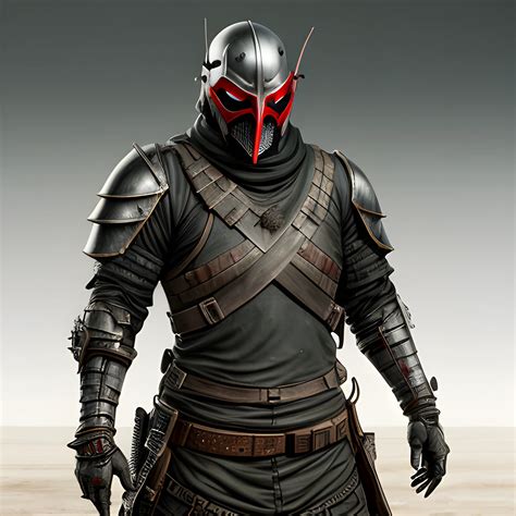 Evil Masked Mercenary Slim Armor Bloody Soaked Sword Super F