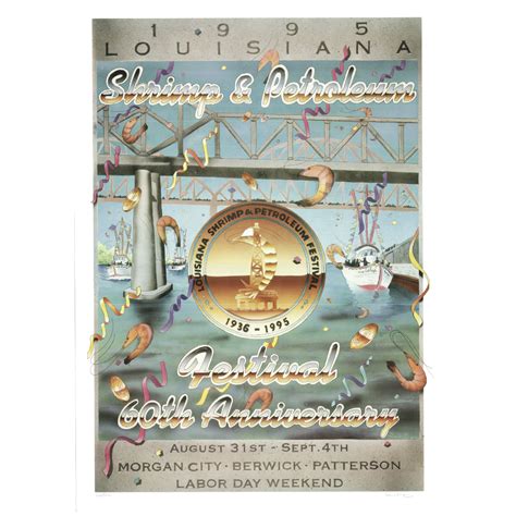 1995 Festival Poster — Louisiana Shrimp And Petroleum Festival