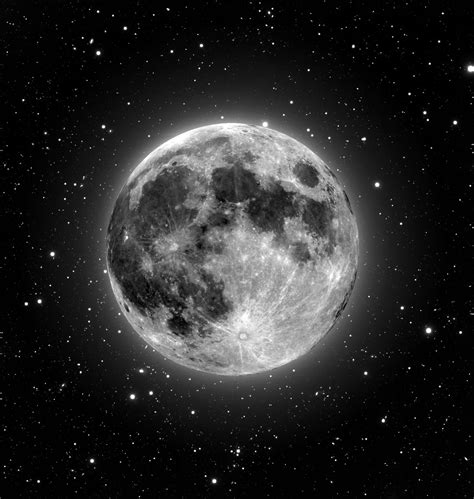 Wallpaper Sky Moon Atmosphere Astronomy Black And White Outer