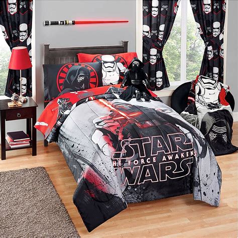 Boys Star Wars Theme Comforter Twinfull Kids Starwars Movie Graphic