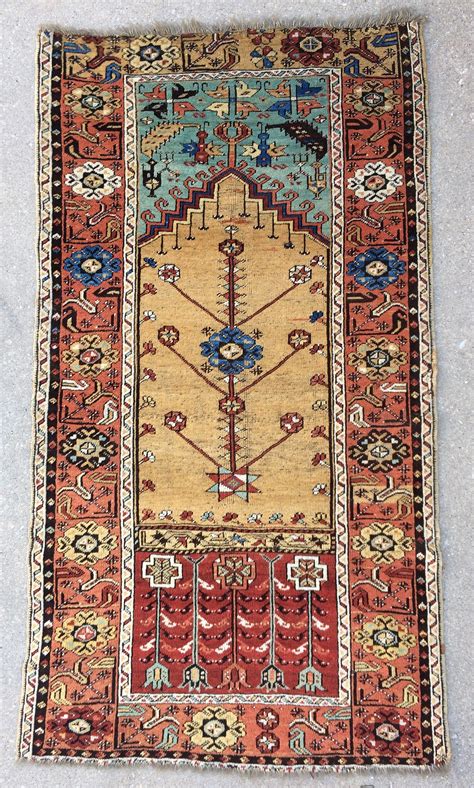 Antique Turkish Rug Ladik Prayer Rug 36 X 65 137 X 196 Cm