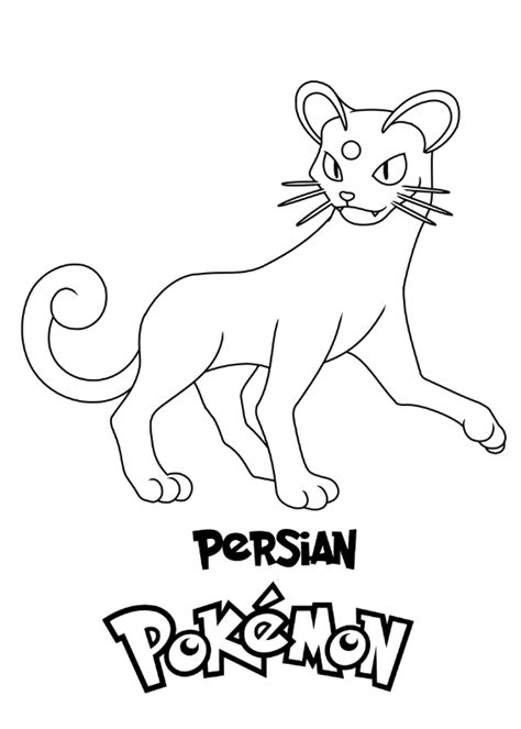 Pokemon Persian Kolorowanka Morindia Pokoloruj Rysunek