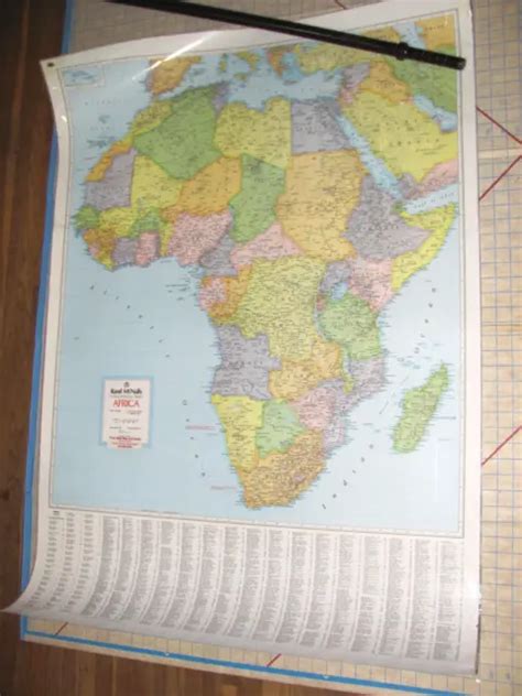 Vintage Classroom Map Africa 52x34 1000 Picclick