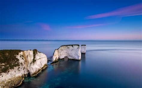Download Wallpapers Dorset Rocks Coast Skyline Sea England Uk For