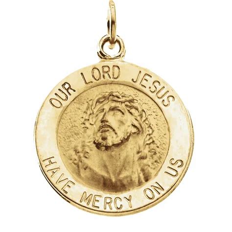 Our Lord Jesus Medal In 14k Gold In 2021 14k Gold Pendant Bails