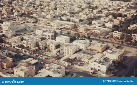 Aerial View Of Low Rise Residential Houses And Streets In Dubai United