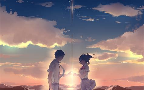 Kimi No Na Wa Makoto Shinkai Anime Sky Clouds Sunlight Your Name