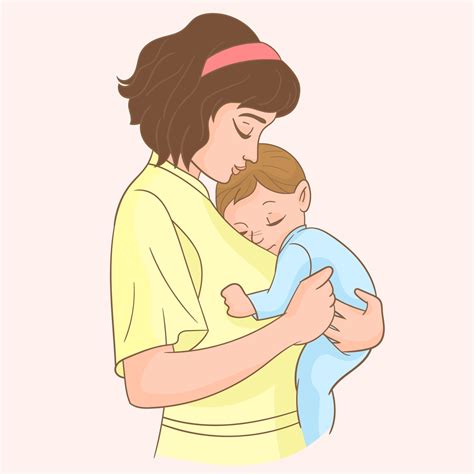 Mother Carrying Baby Vector Art Icons And Graphics For Free Download