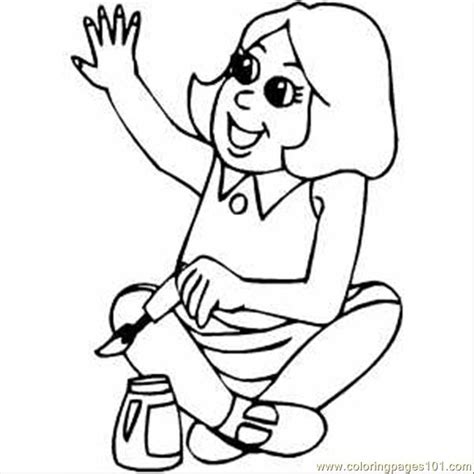 Coloring is a fun way to develop your creativity, your concentration and motor skills while forgetting daily stress. Girl Painting Fingernail Coloring Page - Free Painting ...