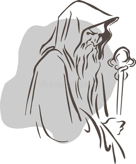 An Old Wizard With A Staff