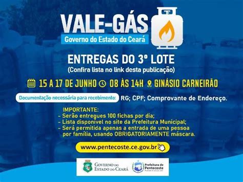 Hoje vamos falar sobre o vale gás social 2021. ATENÇÃO: ENTREGA DO TERCEIRO LOTE DO VALE GÁS - GOVERNO DO ...