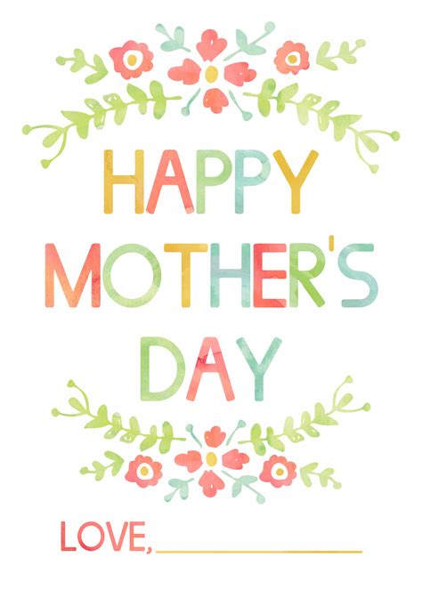 Happy Mother's Day Free Printables
