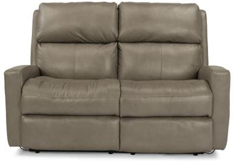 Flexsteel Catalina Leather Power Reclining Loveseat With Power