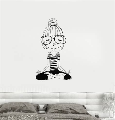 Featuring space, jungle and woodland themes. 2016 new Vinyl Decal Yoga Meditation Teen Girl Room Zen ...