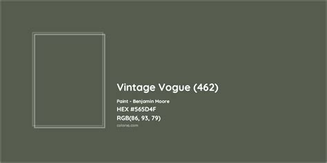 Benjamin Moore Vintage Vogue 462 Paint Color Codes Similar Paints