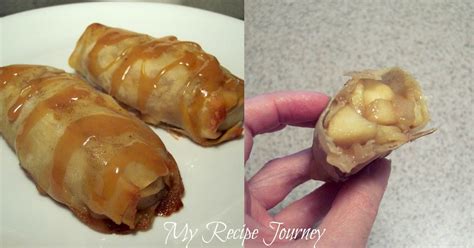 My Recipe Journey Apple Pie Egg Rolls With A Caramel Drizzle