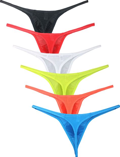 Buy Men S Pouch G String Underwear Big Package Y Back Panties Breathable Bulge Thong Online At