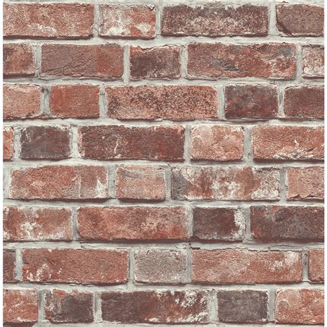 Nextwall Distressed Red Brick Peel And Stick Wallpaper Nw31700 The