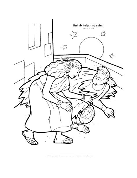 Rahab Hides The Spies Coloring Pages Coloring Pages