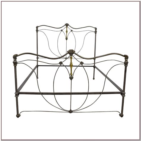 Antique Cast Iron Bed Frame Queen Bedroom Home Decorating Ideas
