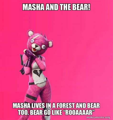 Masha And The Bear Masha Lives In A Forest And Bear Too Bear Go Like “rooaaaar” Creepy Bear