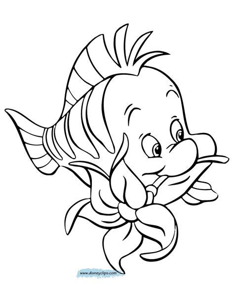 Baby Little Mermaid Coloring Pages - Swim this way, a shy mermaid is