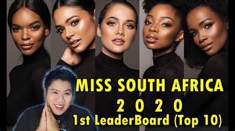 Miss South Africa 2020 1st Leaderboard Top 10 Youtube