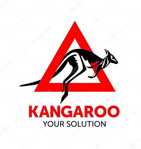 Kangaroo Red Triangle Logo Name Shutterstock Puzzlepix Katherine Slater