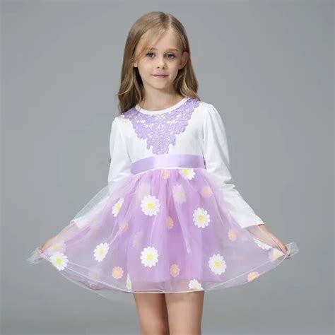 Girls Dress Floral Summer Girl Casual Dress Kids Clothes Flowers