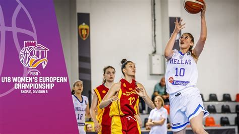 Greece V North Macedonia Full Game Fiba U18 Womens European Championship Division B 2019