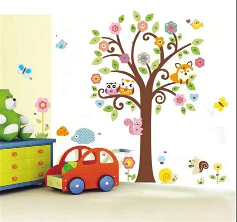 1 Piece 2014 Removable Wallpaper Large Owls Tree Wall Stickers For Kids