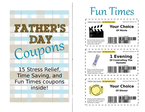 Free Printable Father's Day Coupons