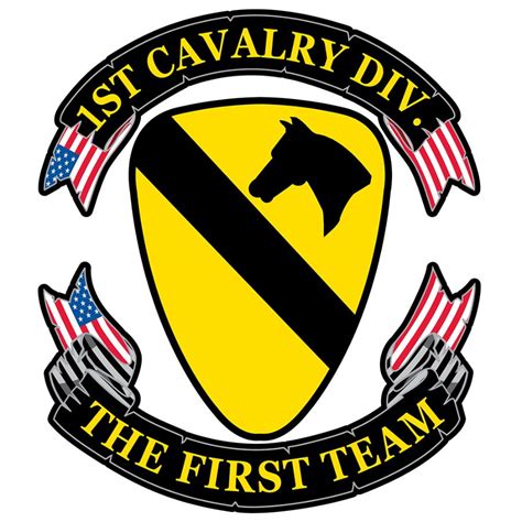 United States Army 1st Cavalry Division 10 Embroidered Iron On Patch