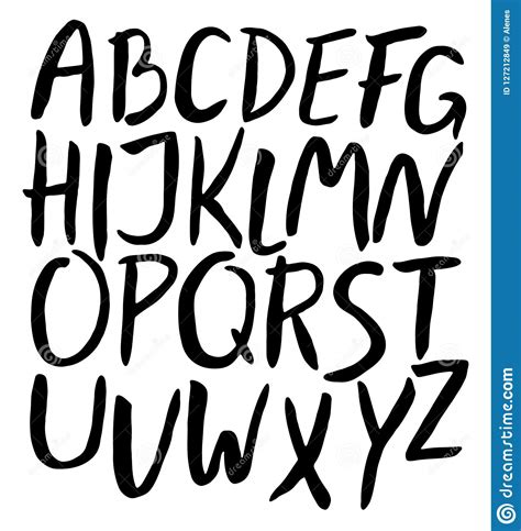 Alphabet Modern Design Hand Brush Font Lettering Style English