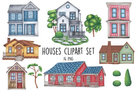 Cute Houses Graphic By Niksydesign · Creative Fabrica