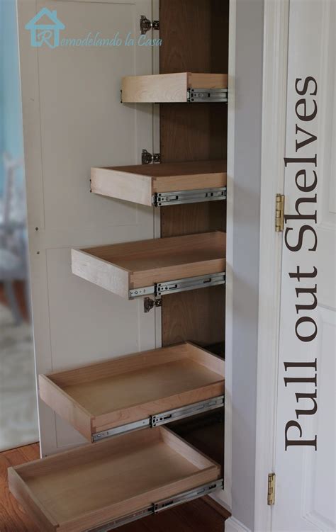 These shelves are perfect in the bathroom, pantry, garage, motor home and entertainment centers to hold cd's and. Kitchen Organization - Pull Out Shelves in Pantry ...