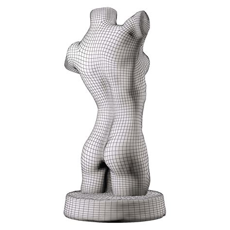 女性躯干雕塑 3D模型 40 max obj fbx Free3D