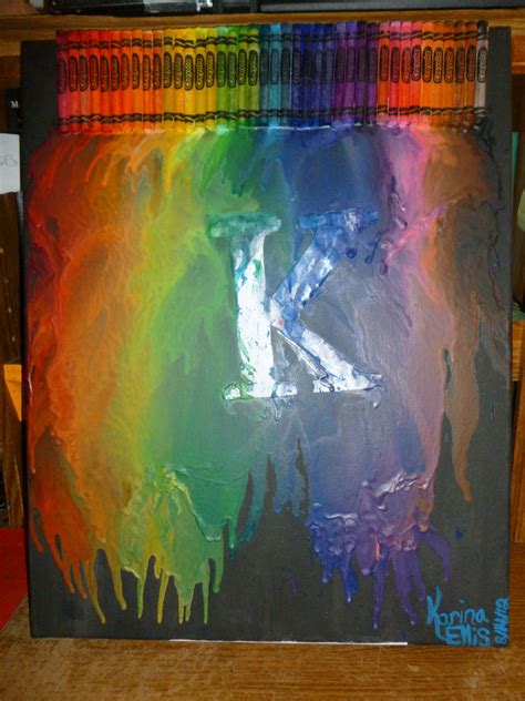 Melted Crayon Art My First Name Initial By Midnawolf6658 On Deviantart