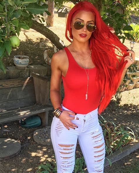 Natalie Eva Marie More Ripped Jeans White Jeans Pretty Red Hair
