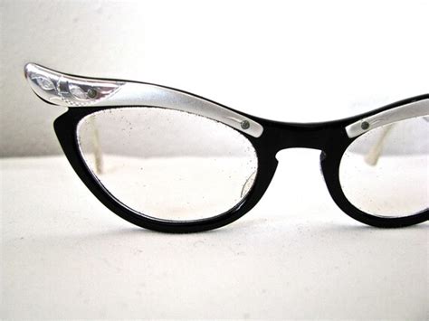 1950s horn rimmed cat eye glasses fantastic