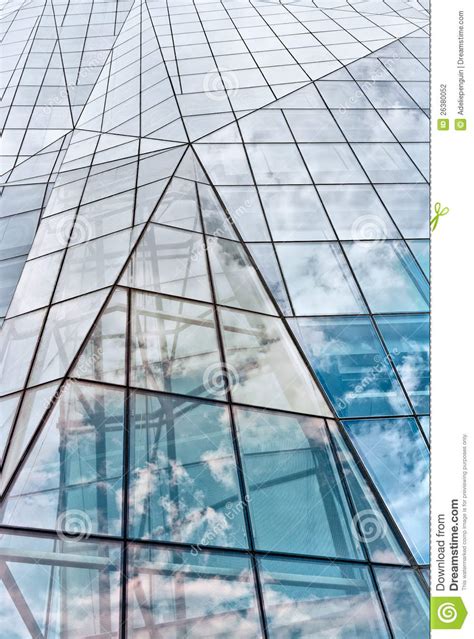 Modern Glass Building In Abstract Stock Photo Image Of Gray