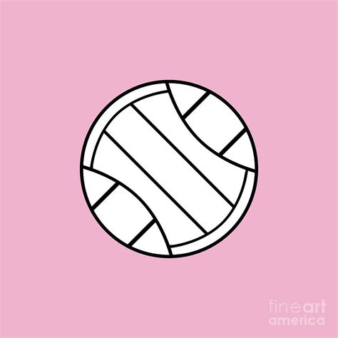 Pink Volleyball Digital Art By College Mascot Designs