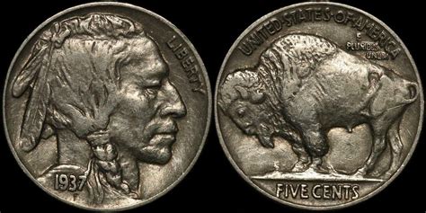1937 Indian Head Buffalo Nickel Us Coin For Sale Buy Now Online