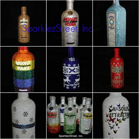 Custom Bling Liquor Bottles By Sparklezstreet On Etsy