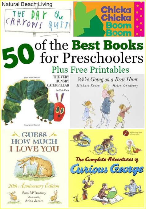 50 Best Books For Preschoolers Free Printables Preschool Books