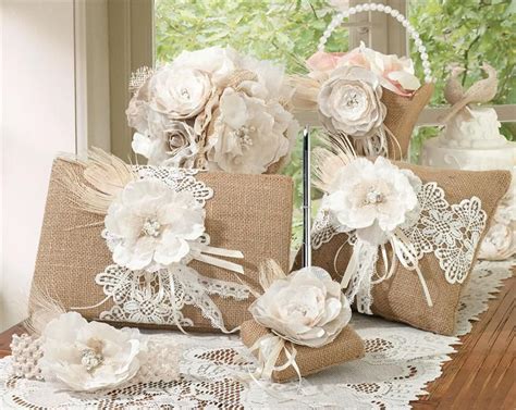 Wedding Ceremony Accessories Set Burlap And Lace Country Wedding Ceremony
