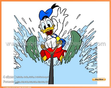 Donald Duck Water Skiing Summertime Holiday Disney Character