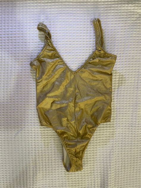 gold swimsuit on carousell